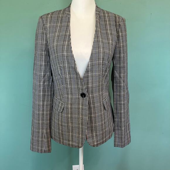 Premise Studio Plaid Blazer 6 Tailored Preppy Academia old money office siren - Picture 3 of 12